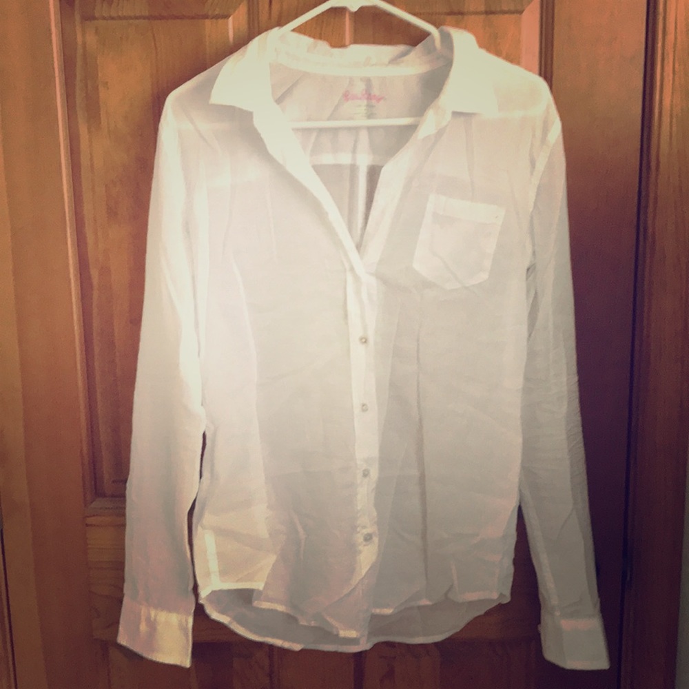 White Lilly Pulitzer button down size medium
